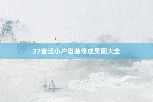 37宽泛小户型装修成果图大全